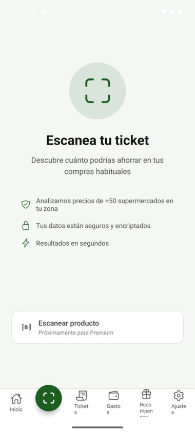 Escaneo de ticket